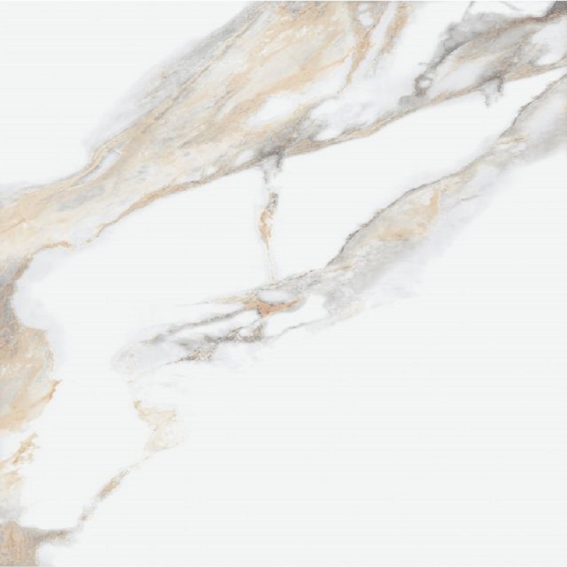 Изображение товара Керамогранит Pars tile Agat 60x60 см бело-бежевый мрамор с золотистыми прожилками