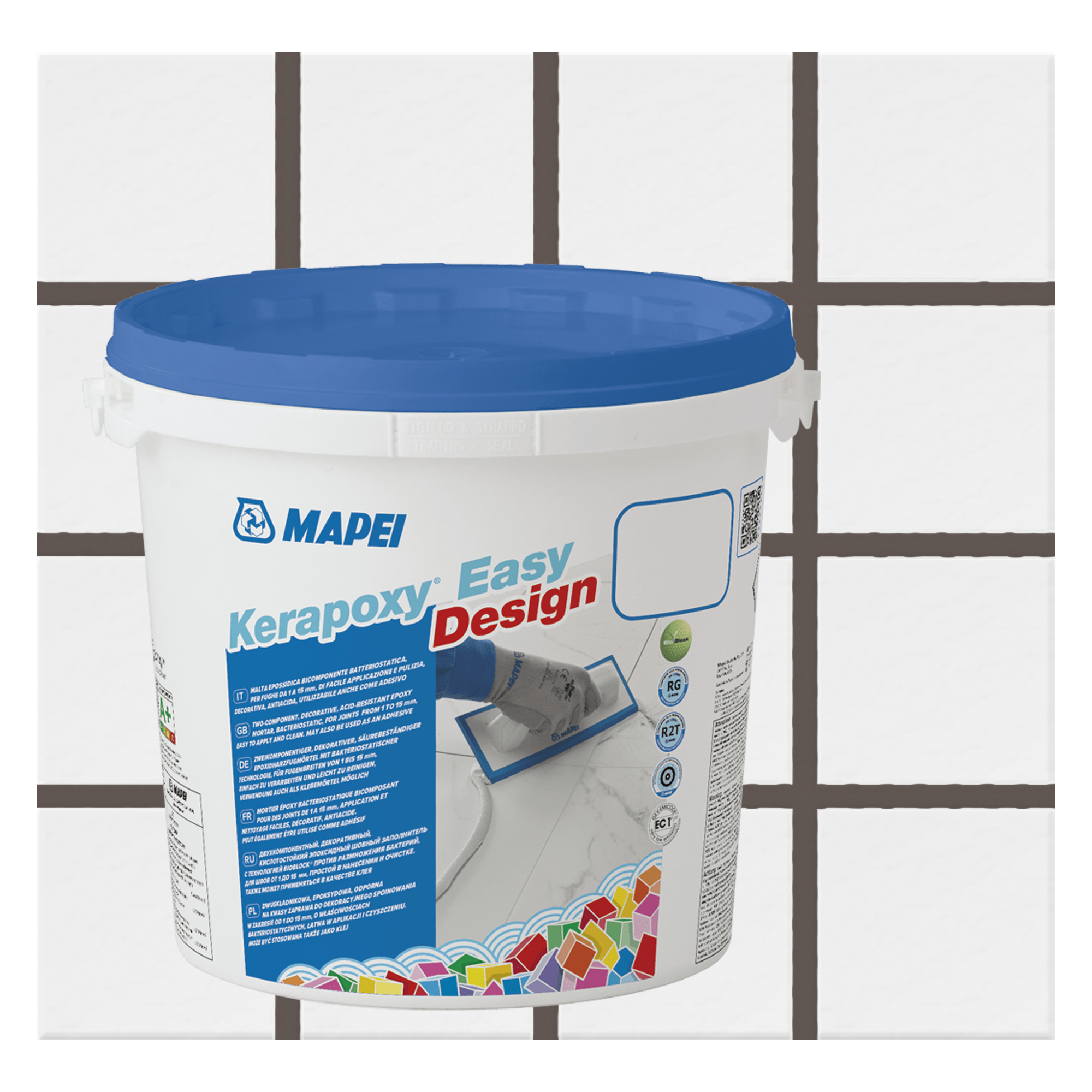 Изображение товара Эпоксидная затирка Mapei Kerapoxy Easy Design 3 кг темно-коричневая цветовая палитра
