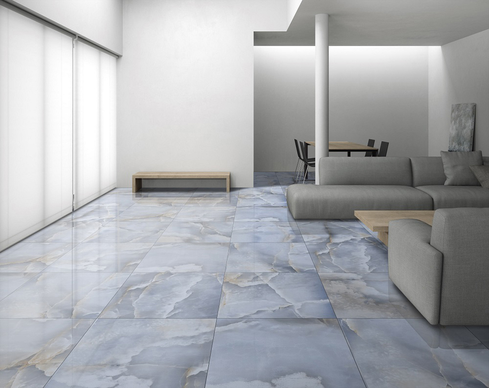 Изображение товара Керамогранит Primavera Rubin PR131 60x60см 1.44 м² цвет голубой жемчуг, цена за упаковку