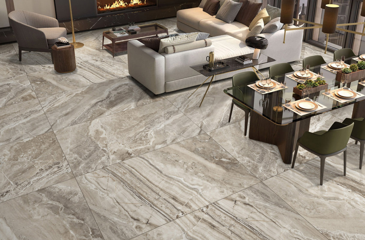 Изображение товара Керамогранит Primavera CR218 120x60 см 1.44 м² коричнево-белый глазурованный Изображение товара Керамогранит Primavera CR218 120x60 см 1.44 м² коричнево-белый глазурованный