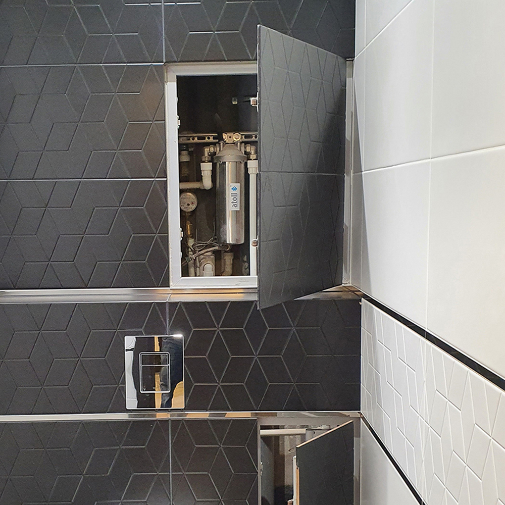 Изображение товара Люк ревизионный Хаммер стил 600x1000 сталь скрытый монтаж