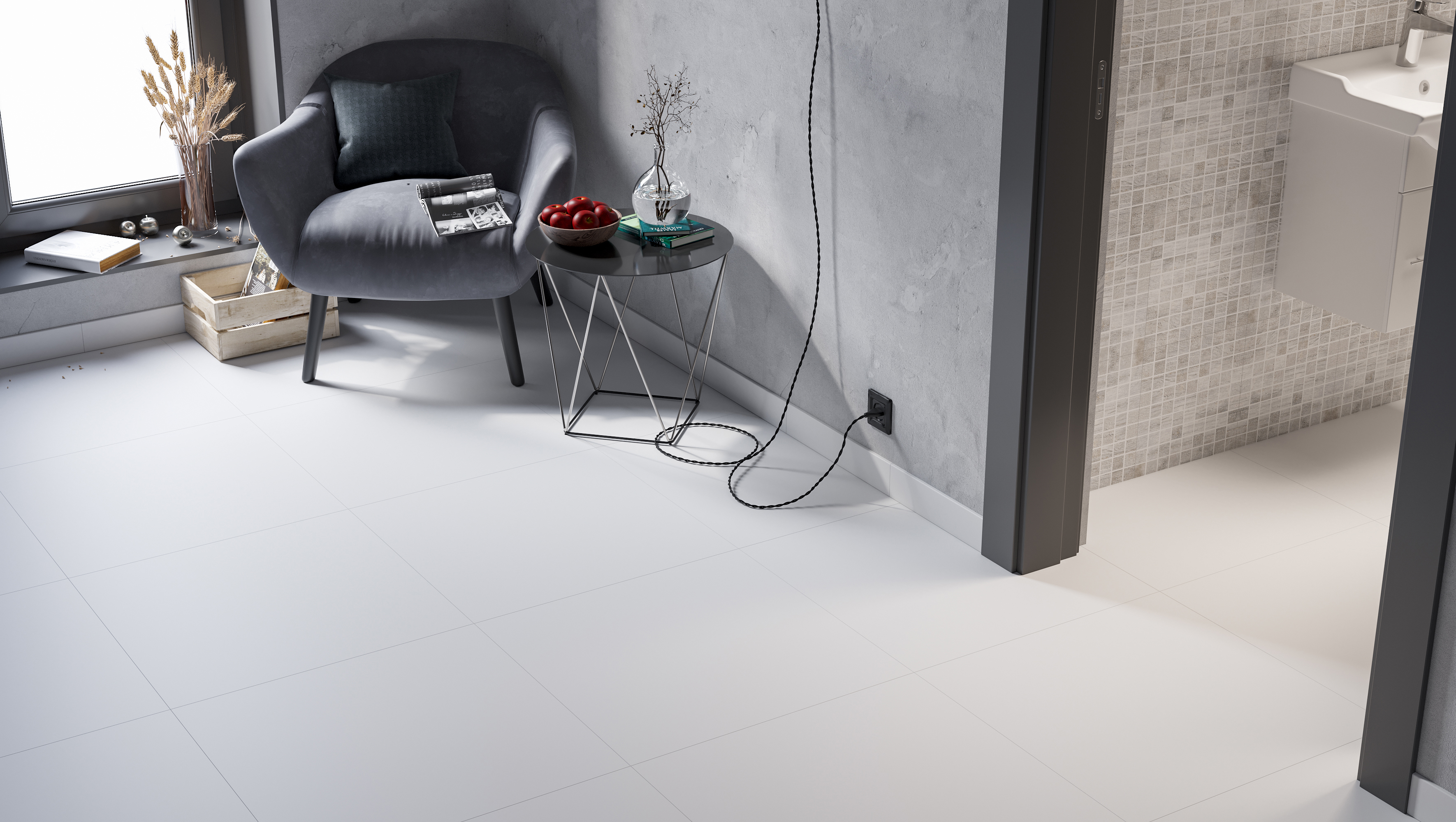 Изображение товара Керамогранит Grasaro G-100/MR 60x60 см белый матовый