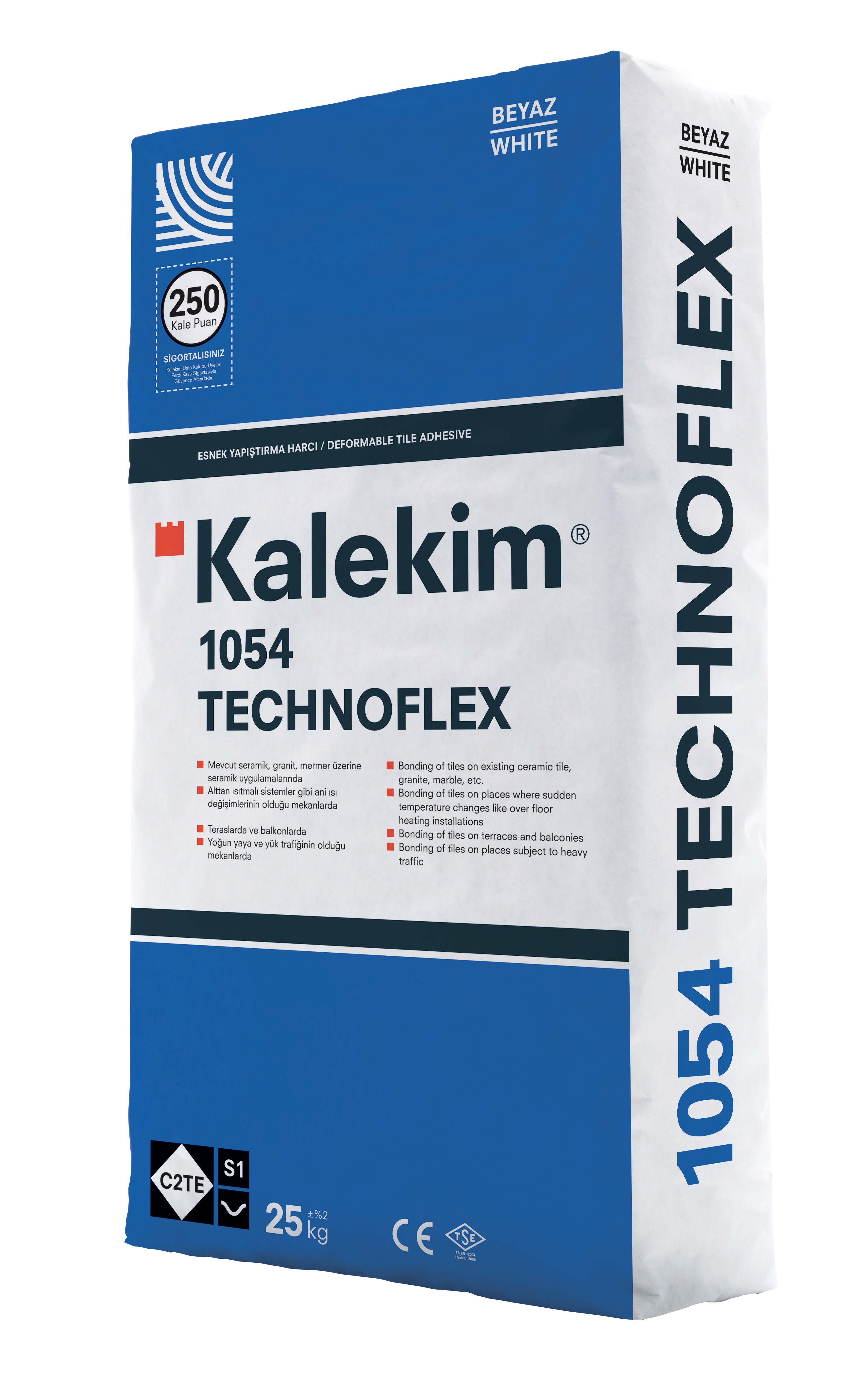 Изображение товара Клей для плитки Kalekim 1054 Technoflex Белый 25 кг эластичный