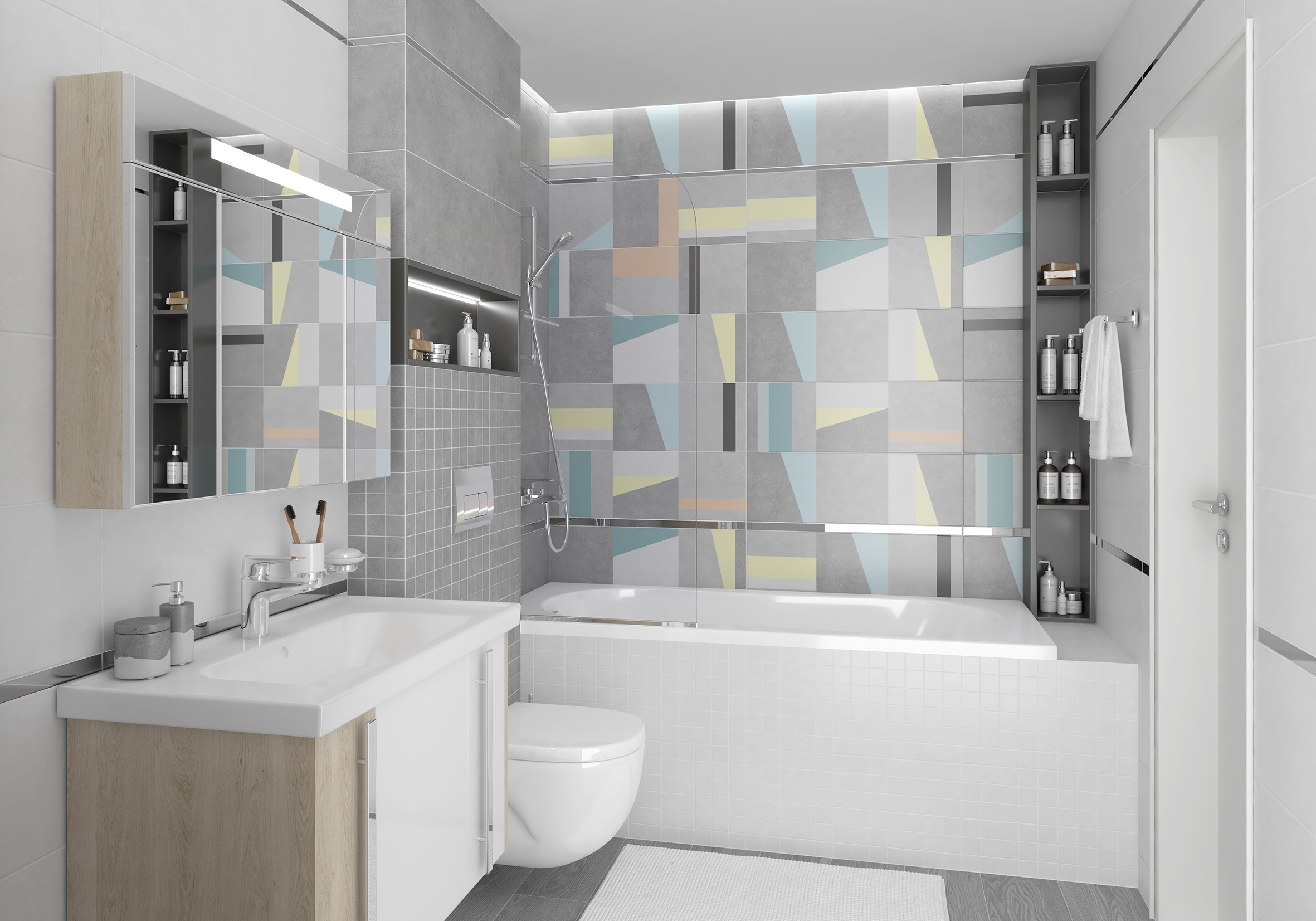 Изображение товара Керамическая плитка Laparet Cement х9999225752 25x75см 1.69 м² цвет серый, цена за упаковку