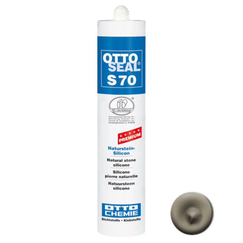 Изображение товара Нейтральный силиконовый герметик для камня и мрамора Otto Chemie 310мл санитарный серый