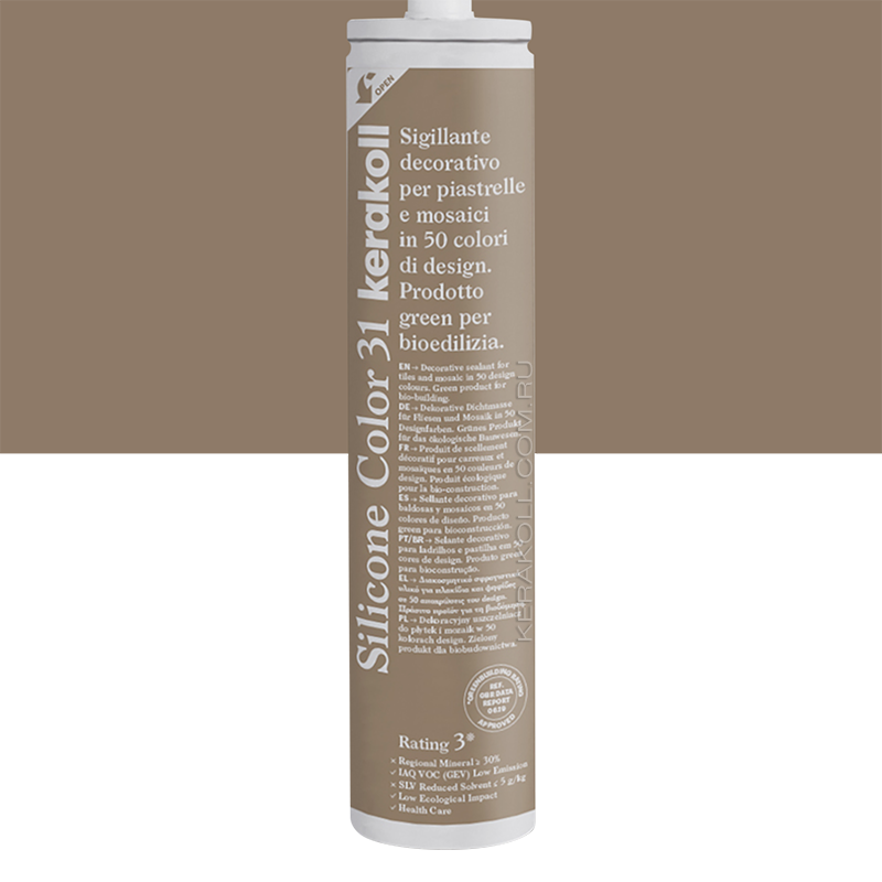 Изображение товара Герметик KERAKOLL SILICONE COLOR 31 Коричнево-бежевый 310мл для швов и отделки