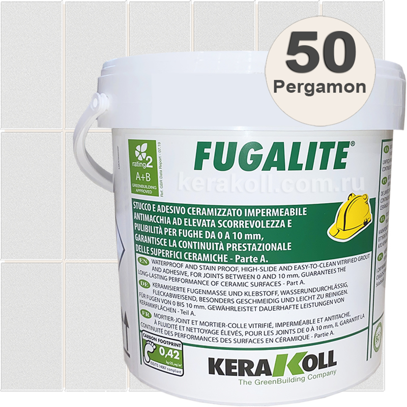 Изображение товара Эпоксидная затирка Kerakoll Fugalite 50 Pergamon 3 кг для керамики