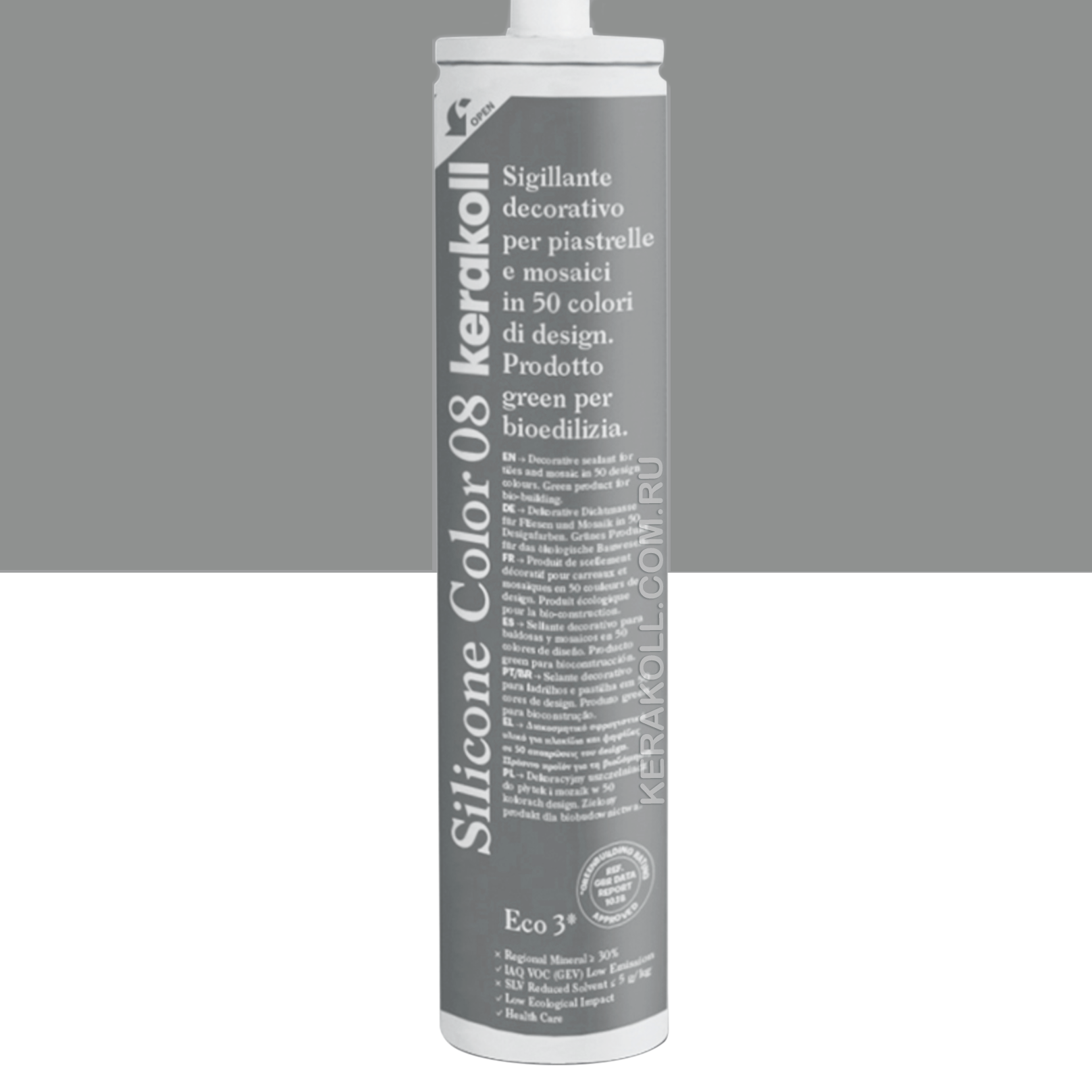 Изображение товара Герметик KERAKOLL SILICONE COLOR 08 Серый 310мл