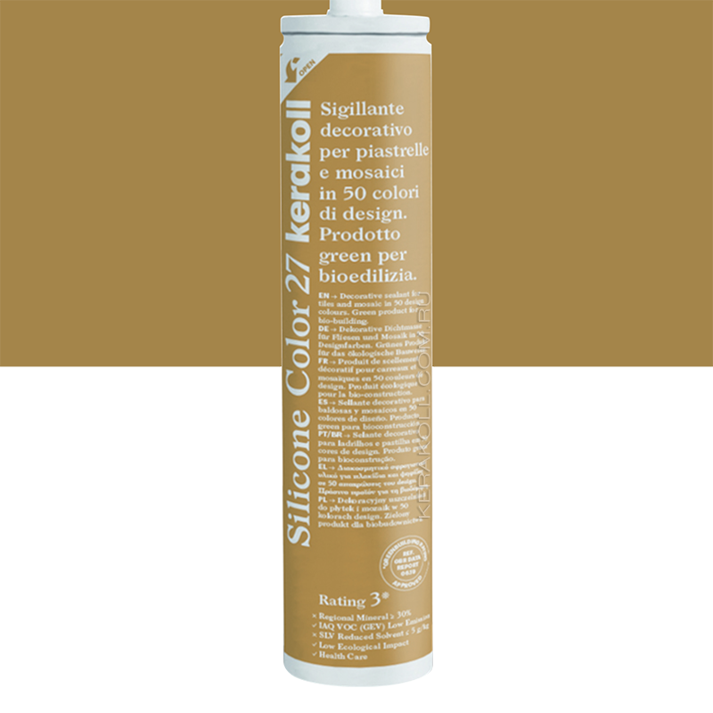 Изображение товара Герметик KERAKOLL SILICONE COLOR 27 Пастельно-желтый 310мл для межшовных работ
