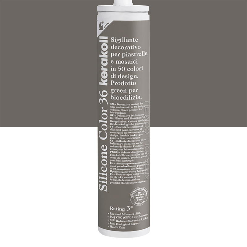 Изображение товара Герметик KERAKOLL SILICONE COLOR 36 коричнево-серый 310 мл для межшовных работ