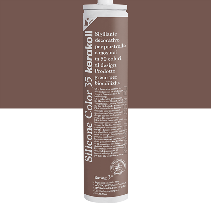 Изображение товара Герметик KERAKOLL SILICONE COLOR 35 Бежево-коричневый 310мл для швов и герметизации