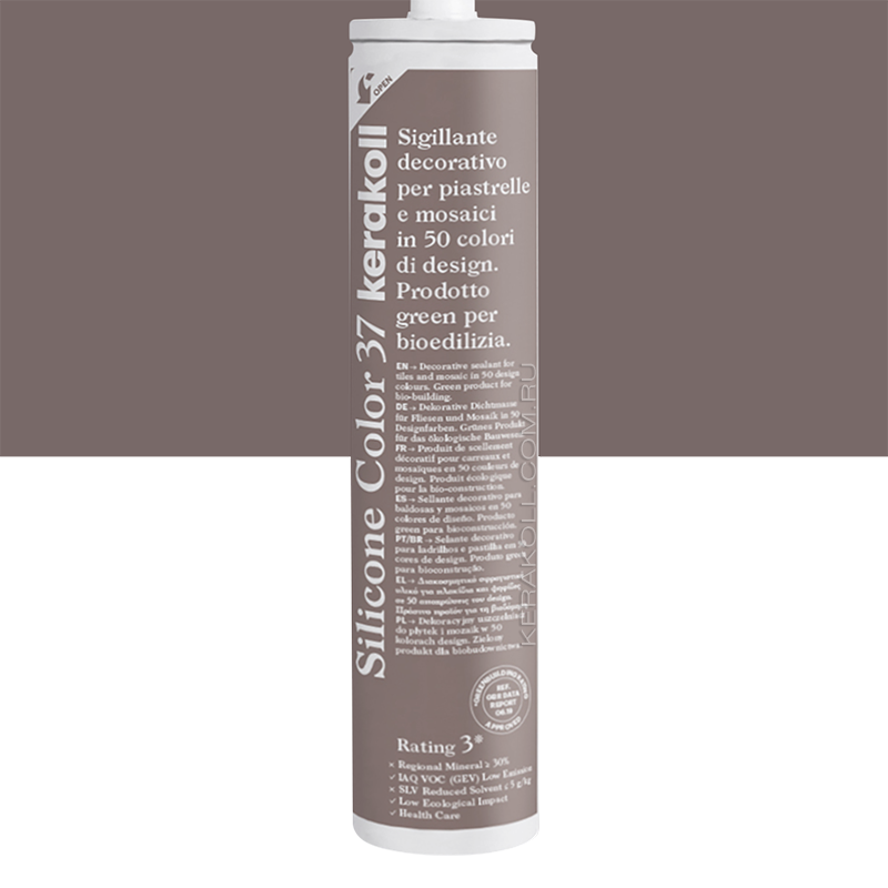 Изображение товара Герметик KERAKOLL SILICONE COLOR 37 Серо-розовый 310мл для плитки и мозаики
