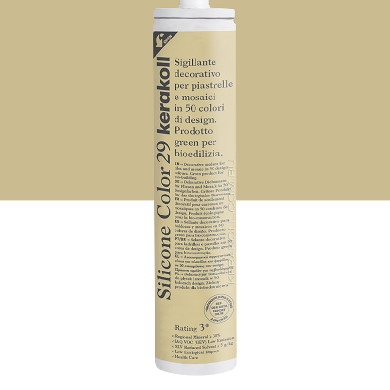 Изображение товара Герметик KERAKOLL SILICONE COLOR 29 Ванильный 310 мл, эко‑совместимый для плитки