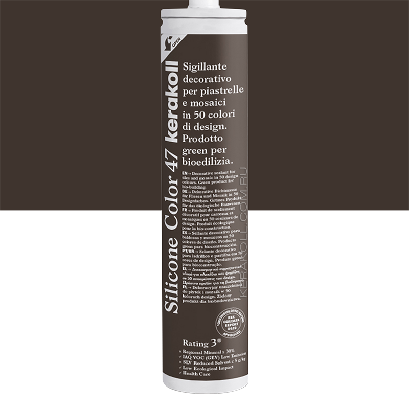 Изображение товара Герметик силиконовый KERAKOLL SILICONE COLOR 47 Кофейный 310 мл эко‑совместимый для ванной и кухни