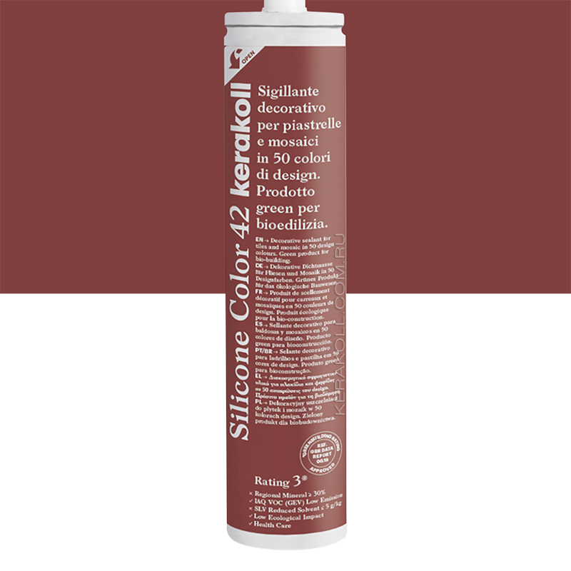 Изображение товара Герметик KERAKOLL SILICONE COLOR 42 Кораллово-красный 310мл