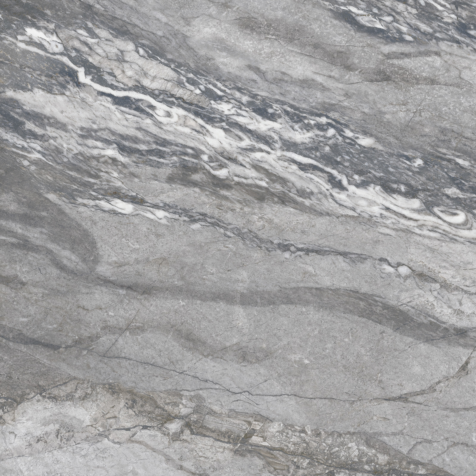 Изображение товара Керамогранит Alma ceramica Maia 60x60 см серый, глубокий мраморный эффект