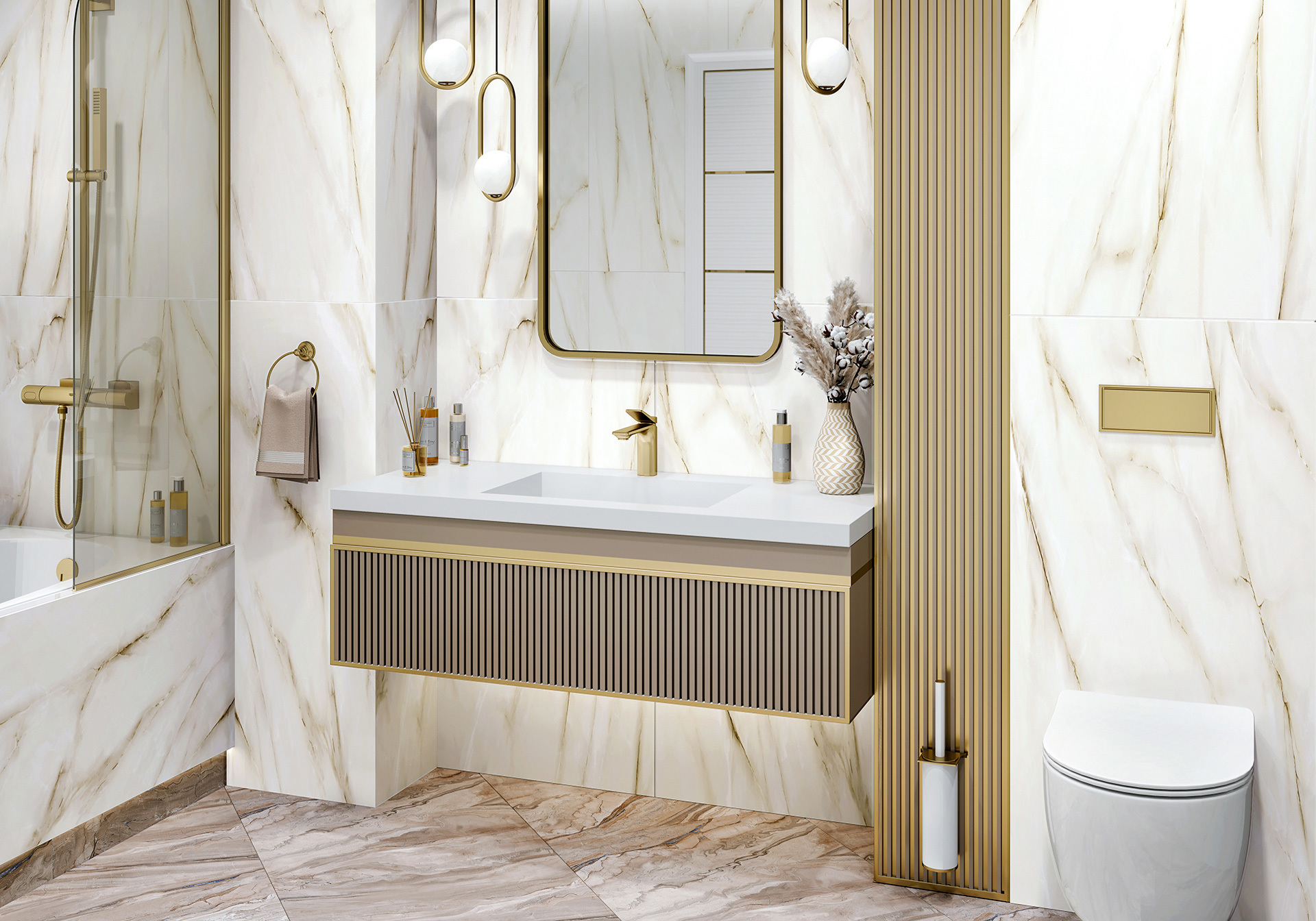 Изображение товара Керамогранит Alma ceramica GFA114BCH00L 570x1140мм 1.3 м² цвет белый