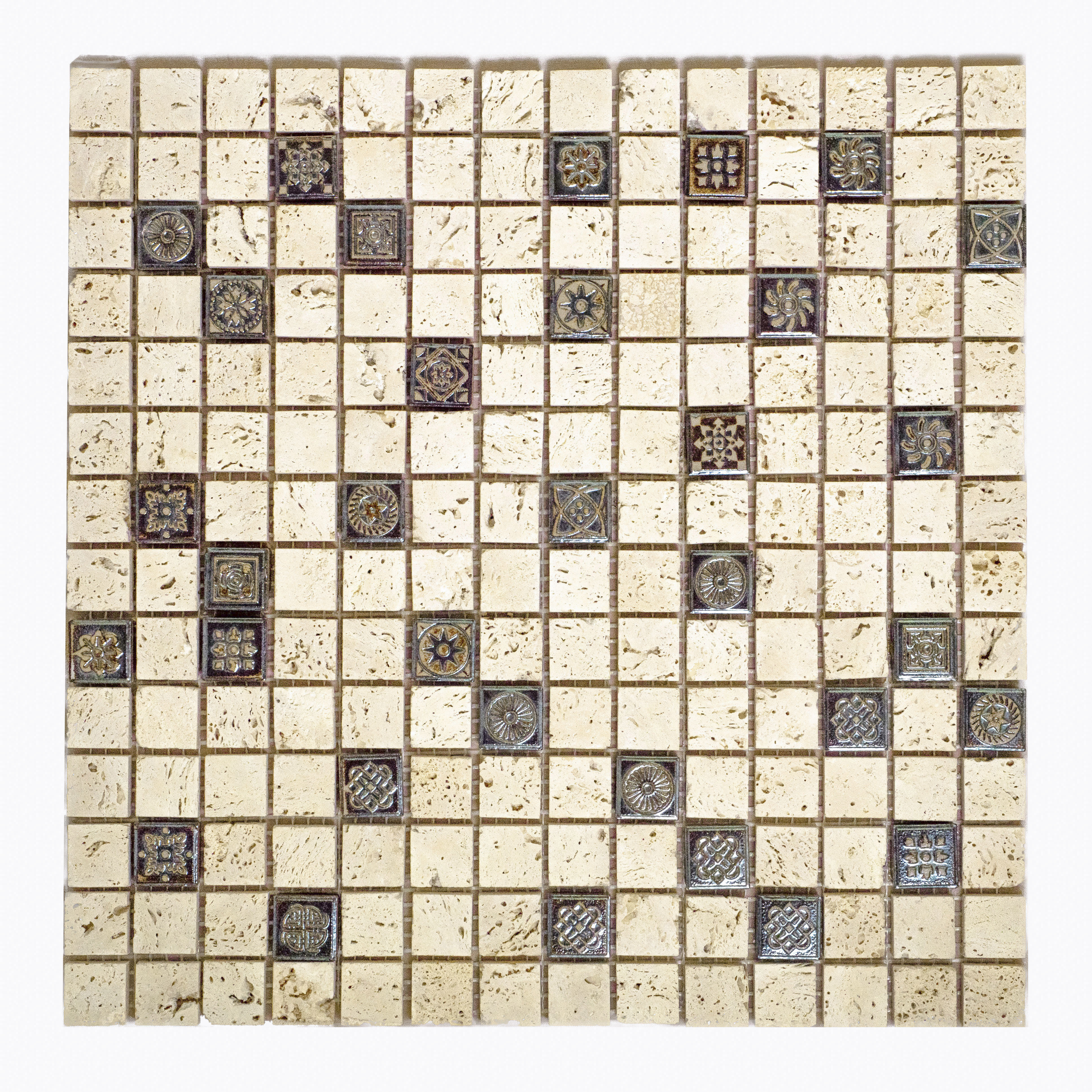 Изображение товара Мозаика Керамоград KG20 30x30 см натуральный камень бежевый для стен пола и влажных помещений