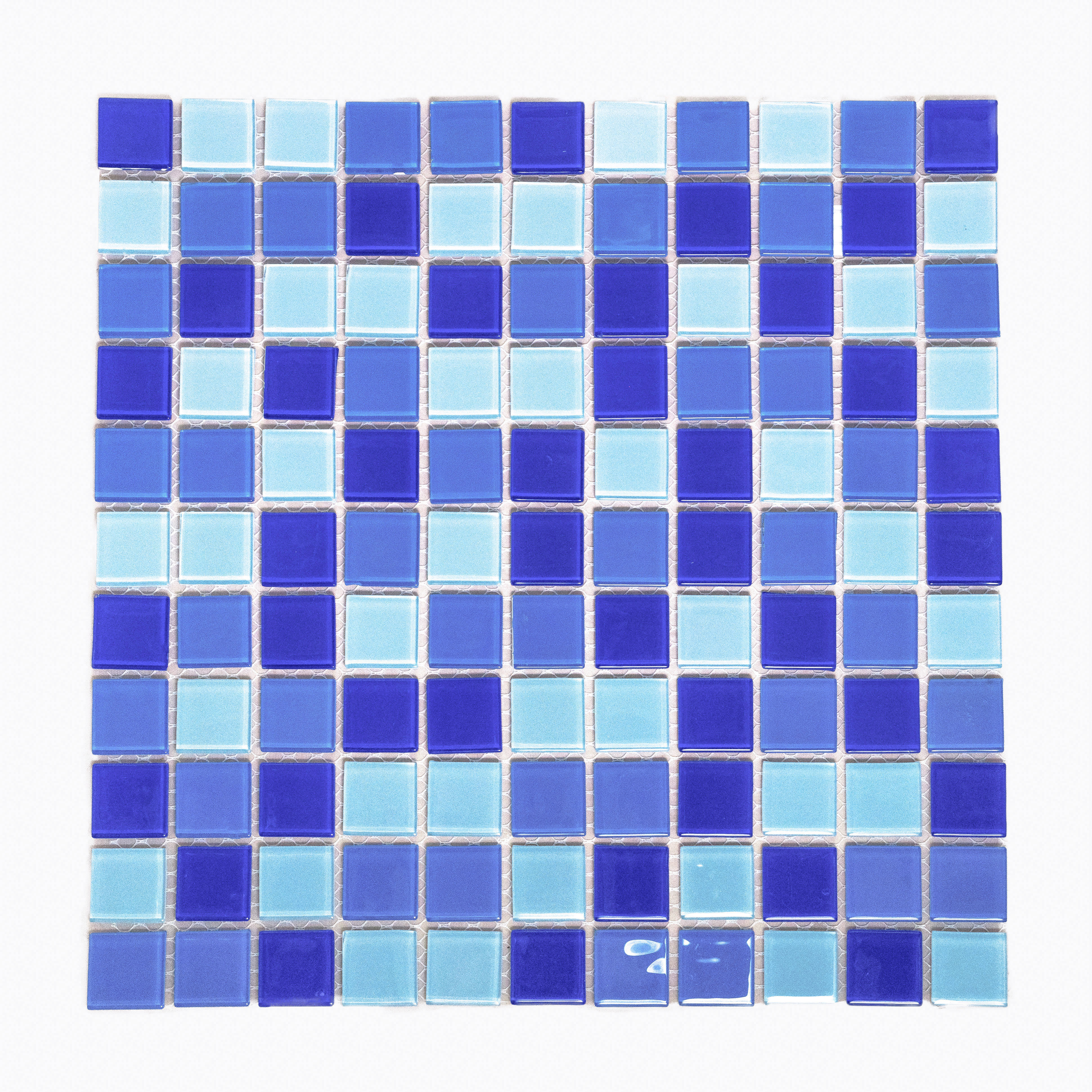 Изображение товара Стеклянная мозайка Керамоград Crystal Glass 30x30 см синий внутренний и наружный дизайн