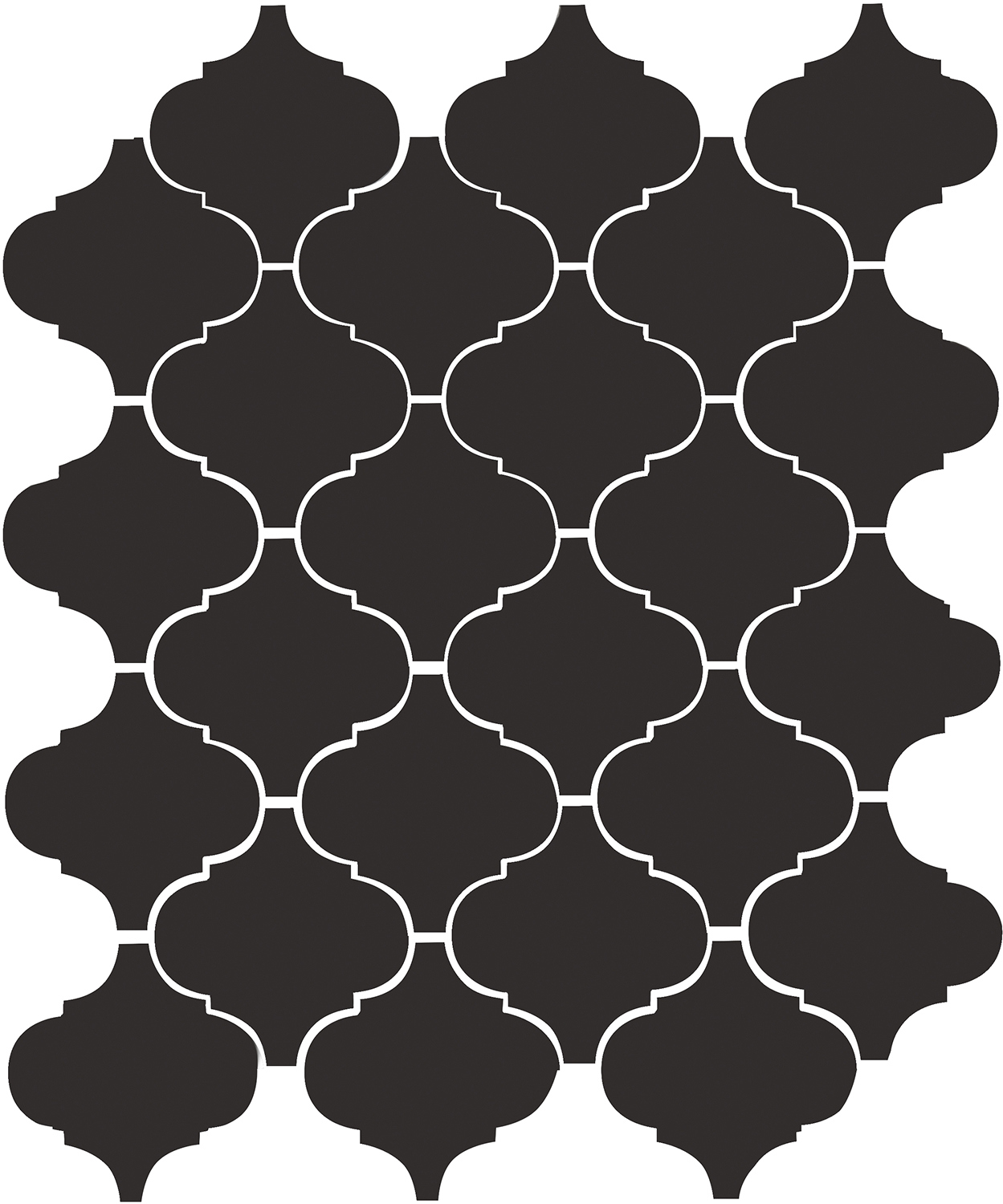 Изображение товара Керамическая мозаика Kerama Marazzi Арабески черный глянцевый 26x30