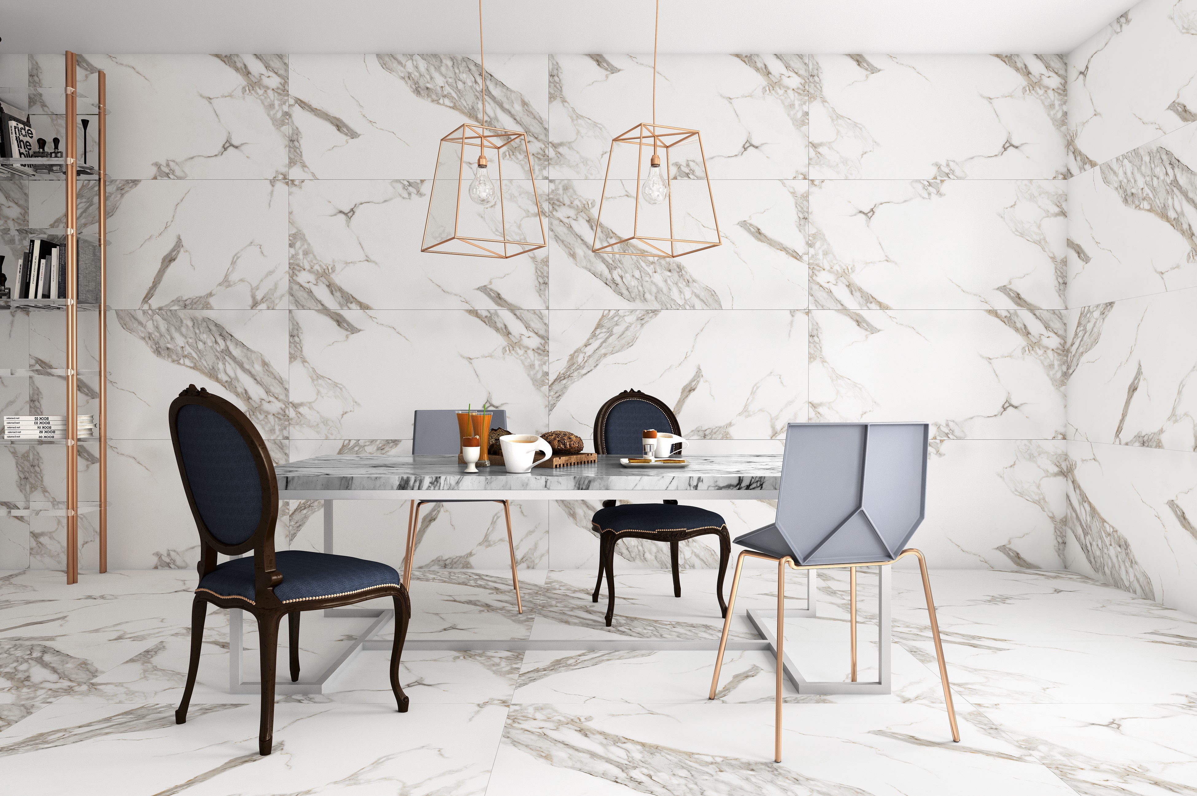 Изображение товара Керамогранит Goldis Tile Carrera 17145 59.7x119.8см 1.43 м² цвет бело-коричневый