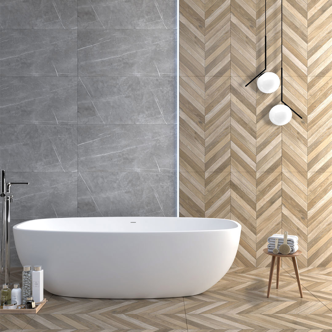 Изображение товара Керамогранит Goldis Tile Alder 17133 59.7x119.8см бежевый для внутренней и наружной облицовки