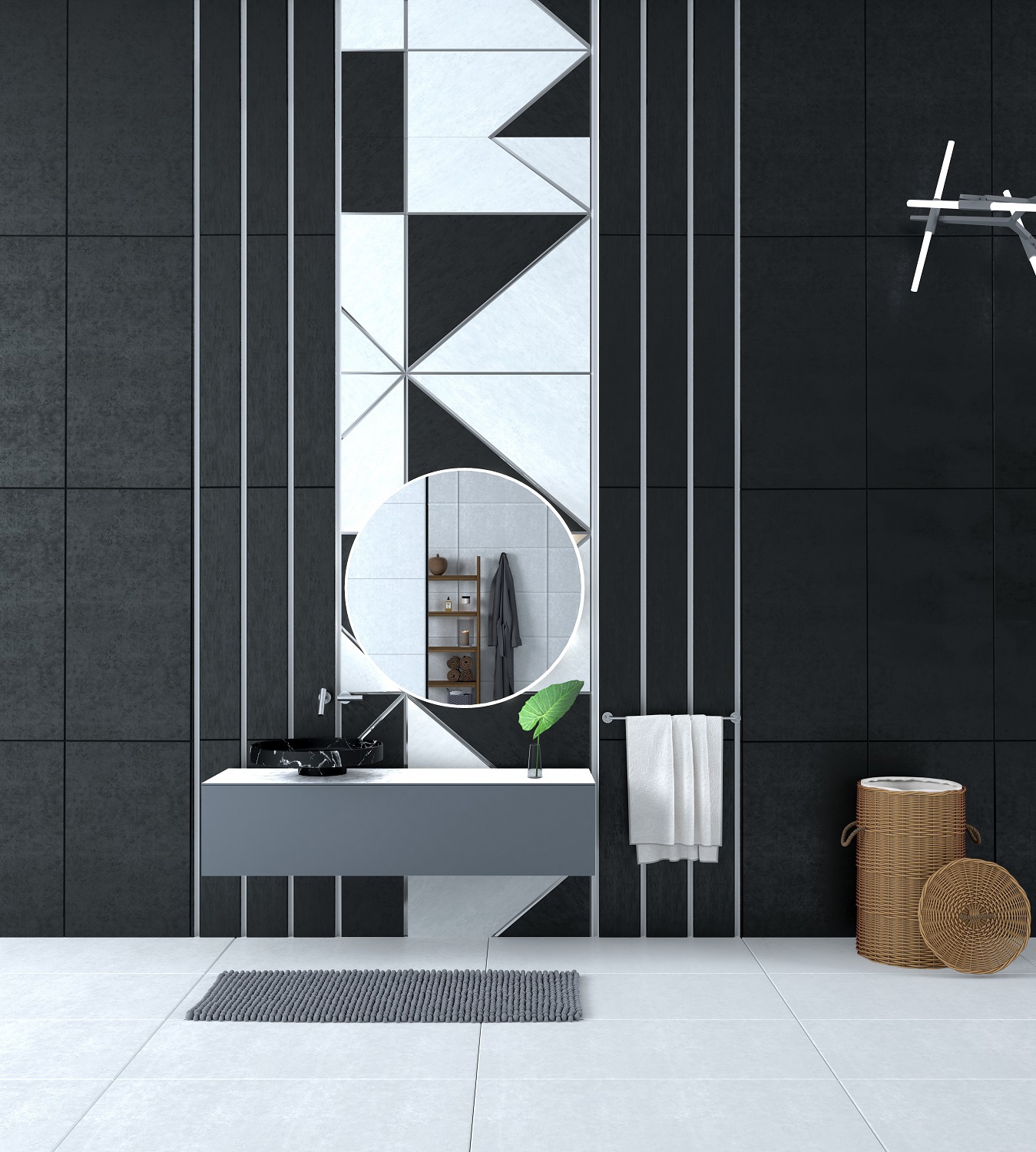 Изображение товара Керамогранит Goldis Tile Rio 17139 59.7x119.8см 1.43 м² цвет чёрный графит