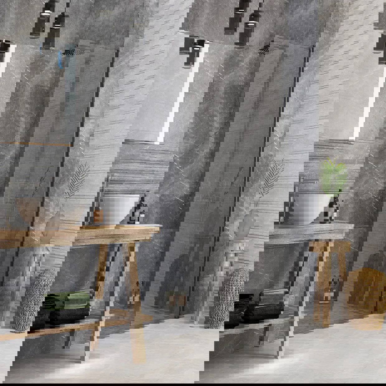 Изображение товара Керамогранит Керамин Канон 60x60 см серый для пола и стен, морозостойкий