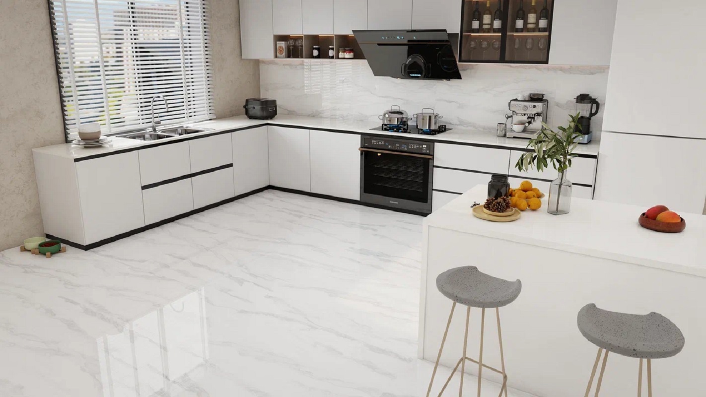 Изображение товара Керамогранит Velsaa Saturio Glacier 60x120 см белый для интерьеров и фасадов