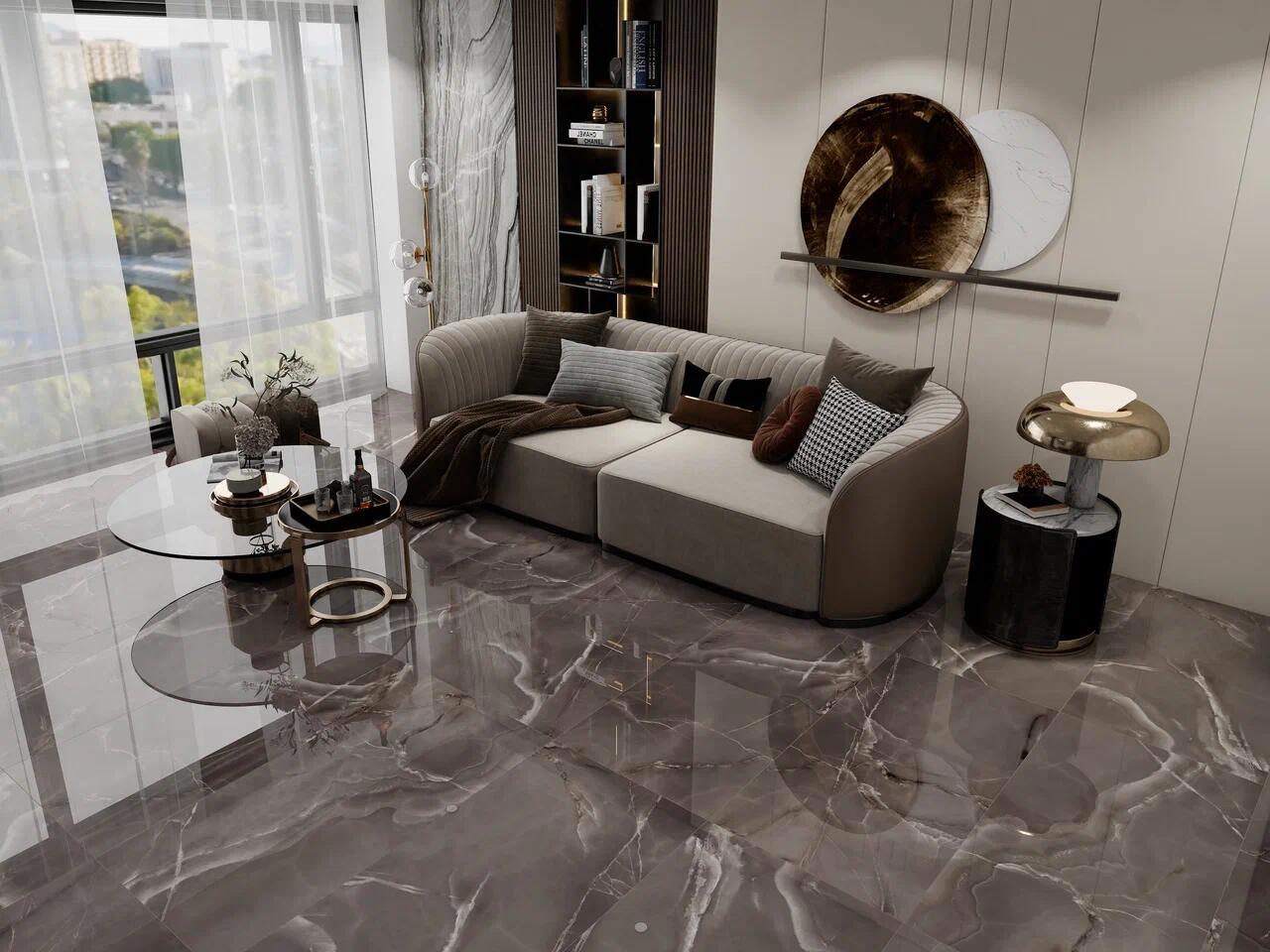 Изображение товара Керамогранит Duna Onyx prima gris RP-145030 60x120см 1.44 м² цвет серый
