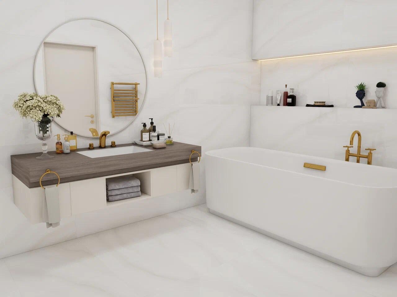 Изображение товара Керамогранит Bluezone Ethipian RP-144409 60x120 см серый мраморный эффект