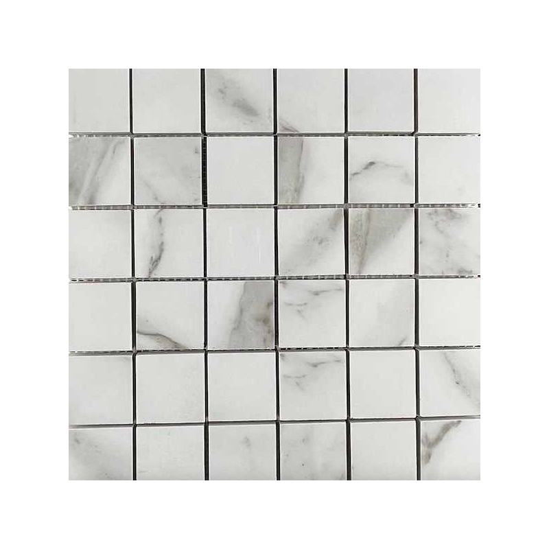 Изображение товара Мозаика Velsaa Statuario Eva 47x47 мм для внутренней отделки - керамогранит с эффектом мрамора