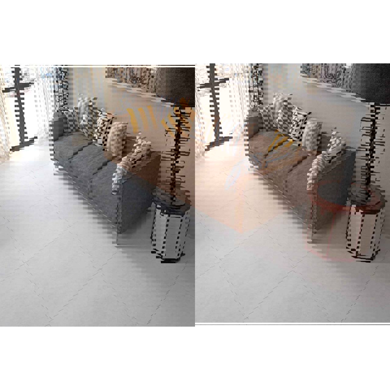 Изображение товара Керамогранит Гранитея Таганай G340 60x60см серый для интерьера и экстерьера