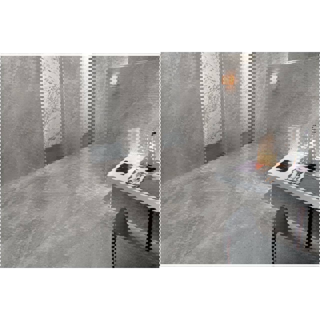 Изображение товара Керамогранит STEPPE CERAMICS Grey Fleury 60x120 см для внутренней и наружной отделки