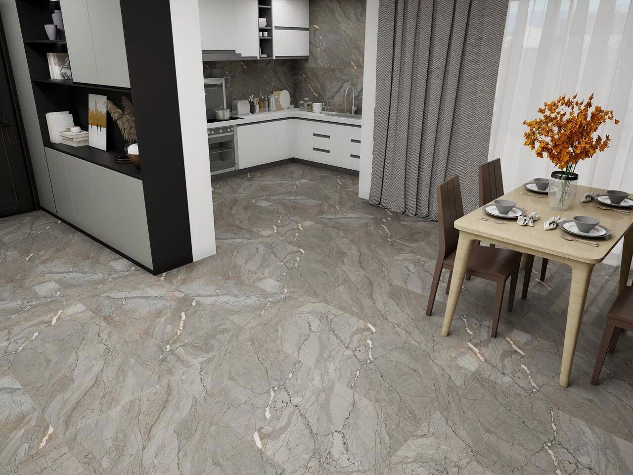 Изображение товара Керамогранит Bluezone Stelvio Davi Grey Carving 120x60 серый для пола и стен