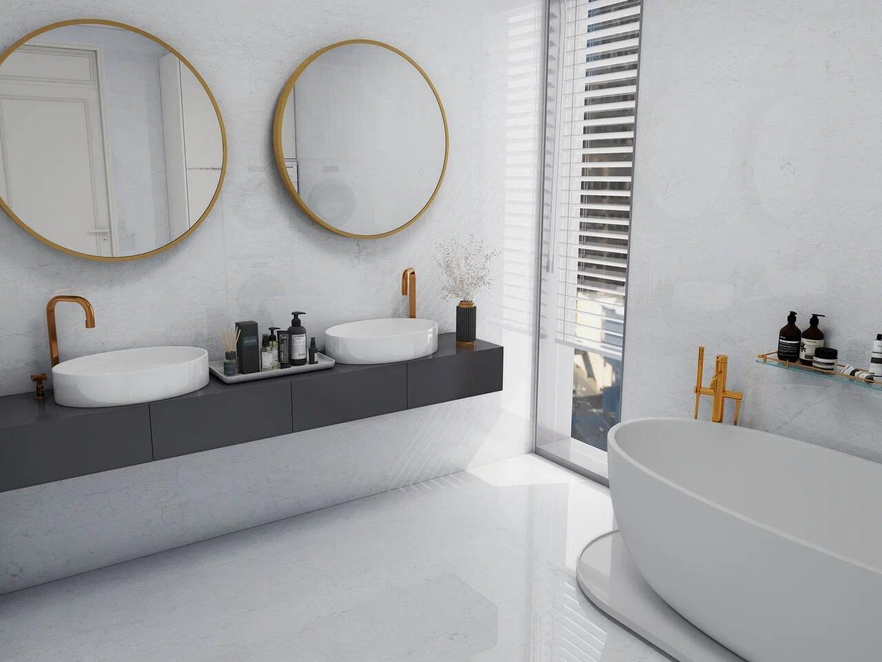 Изображение товара Керамогранит Duna Tiago White Glossy RP-185200 60x120см 0.72 м² цвет белый, цена за упаковку