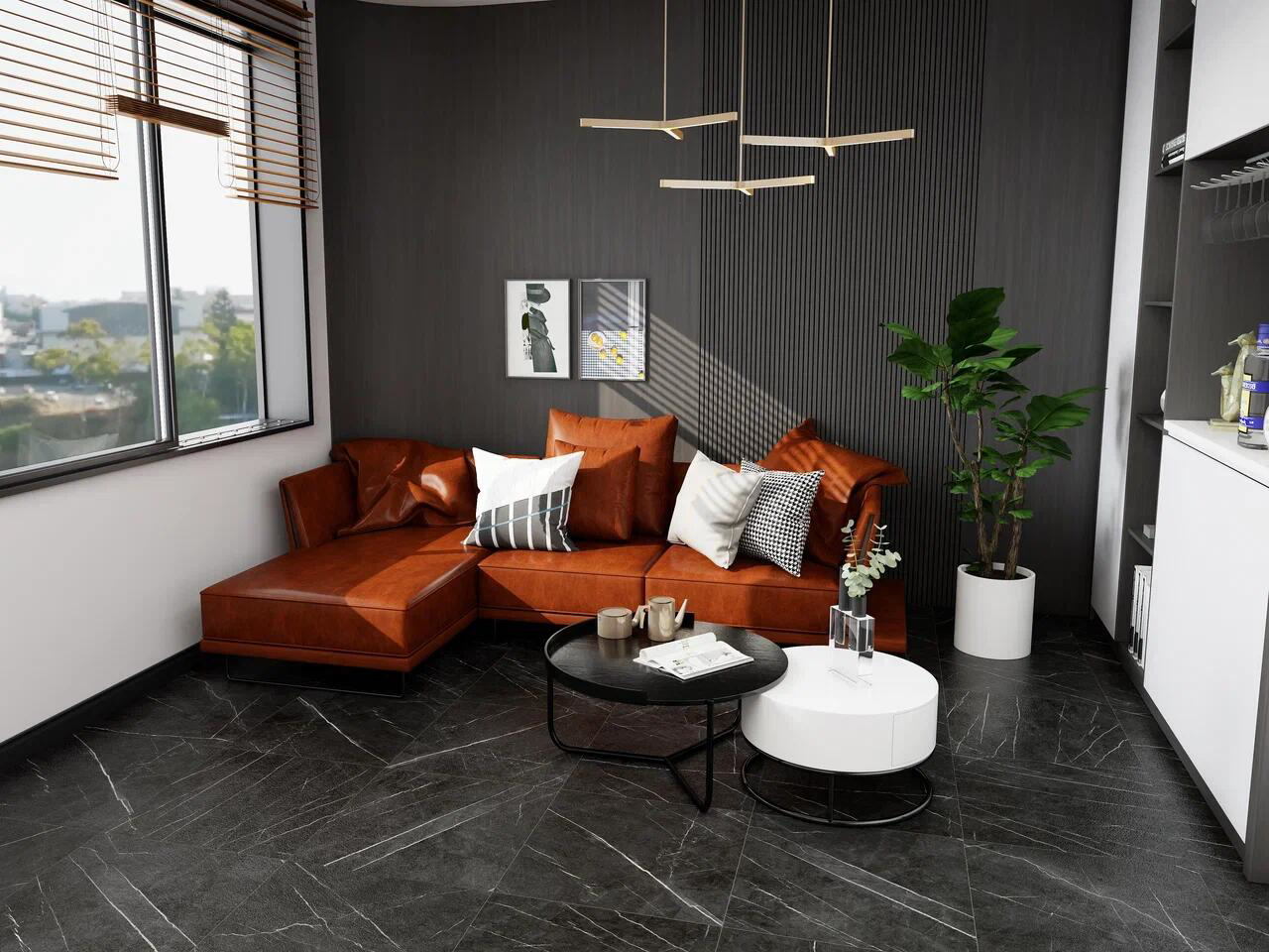 Изображение товара Керамогранит Duna Toros RP-185179 60x60см 1.44 м² цвет черный