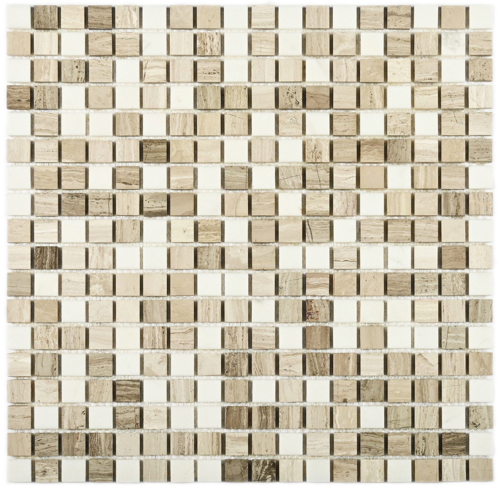 Изображение товара Мозаика Агат Elegant 4 камень 30.50x30.50 см бело-серый