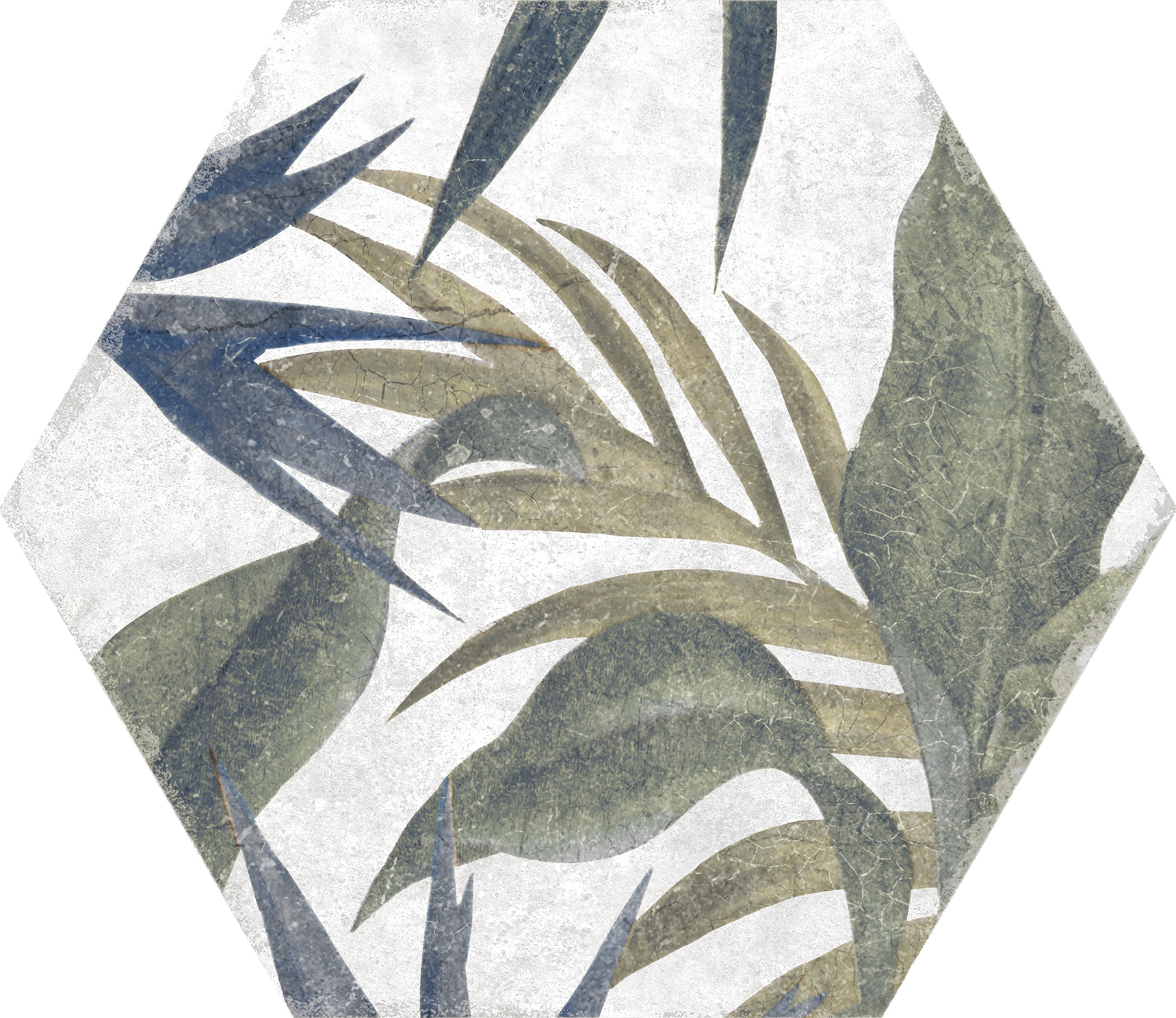 Изображение товара Керамогранит Durstone Saona Dec Aruba Blanco 23x27 см - гексагональная коллекция для внутренней и н