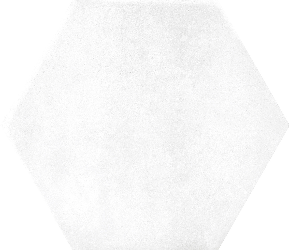 Изображение товара Керамогранит Durstone Cementine Talc 23x27 см белый, гексагональная форма, бетонный эффект