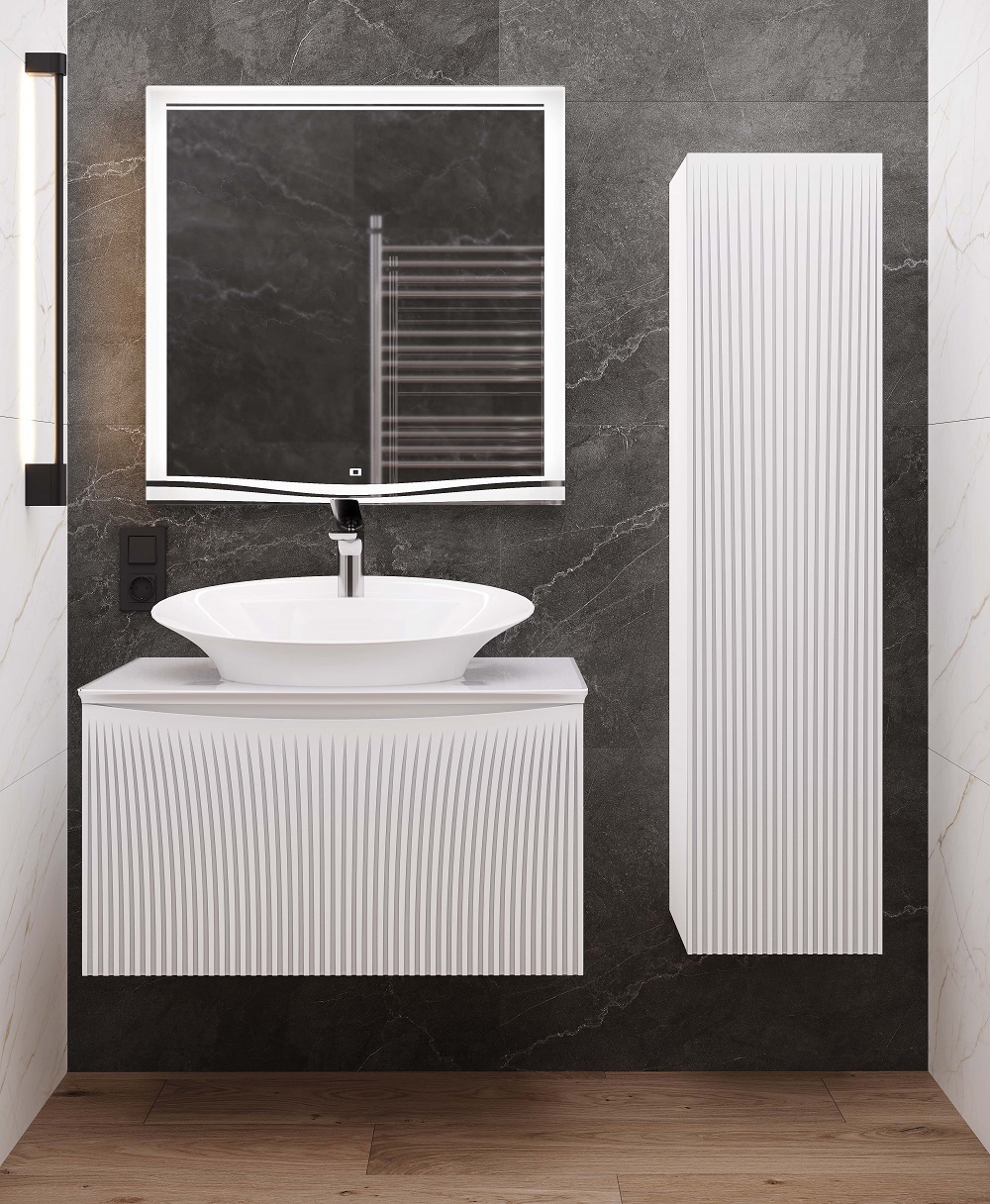 Изображение товара Керамогранит Laparet Pietra Moca 60x60 см темно-серый для пола и стен