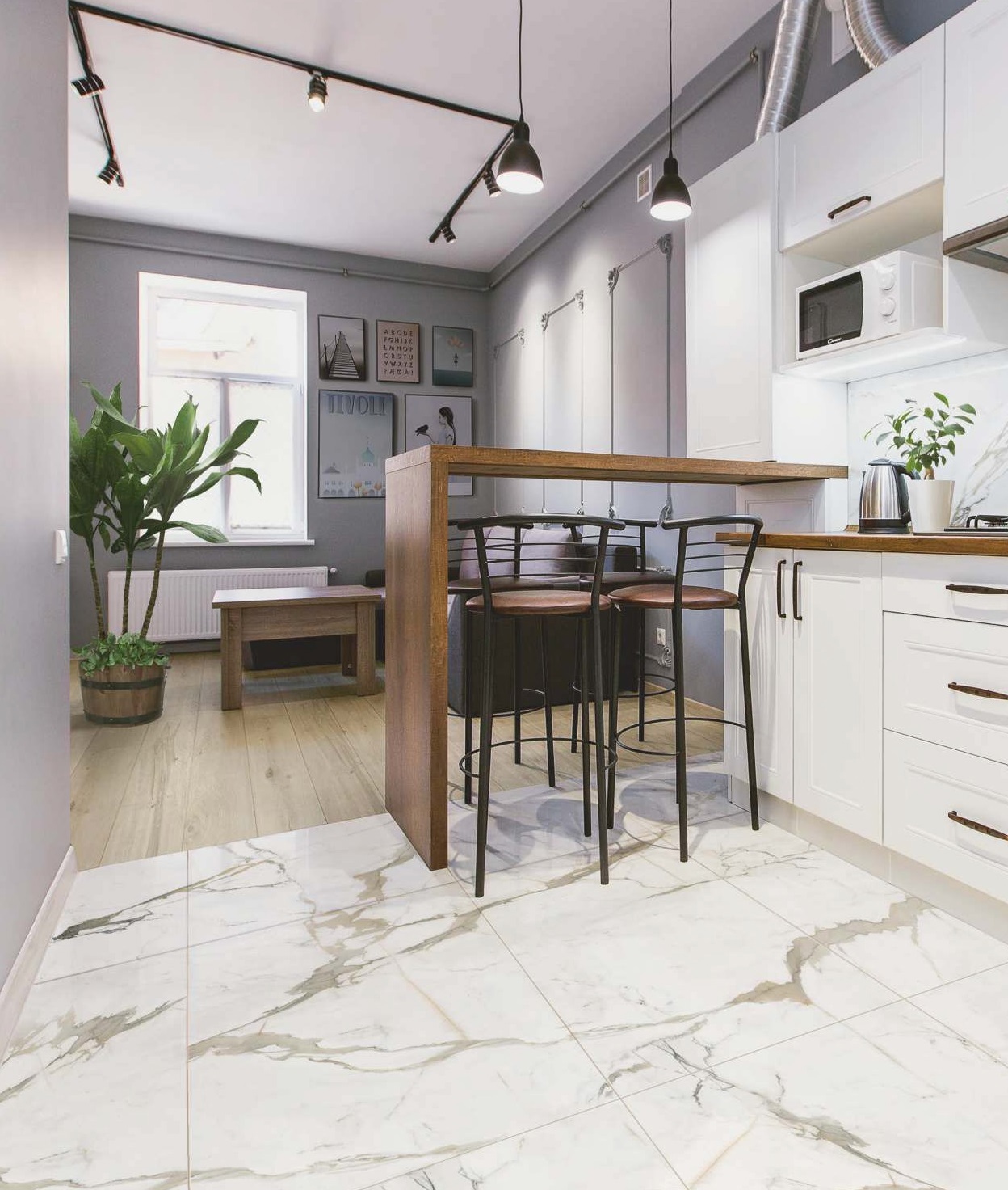 Изображение товара Керамогранит Idalgo home Граните Паллисандро 120x60 см белый глазурованный