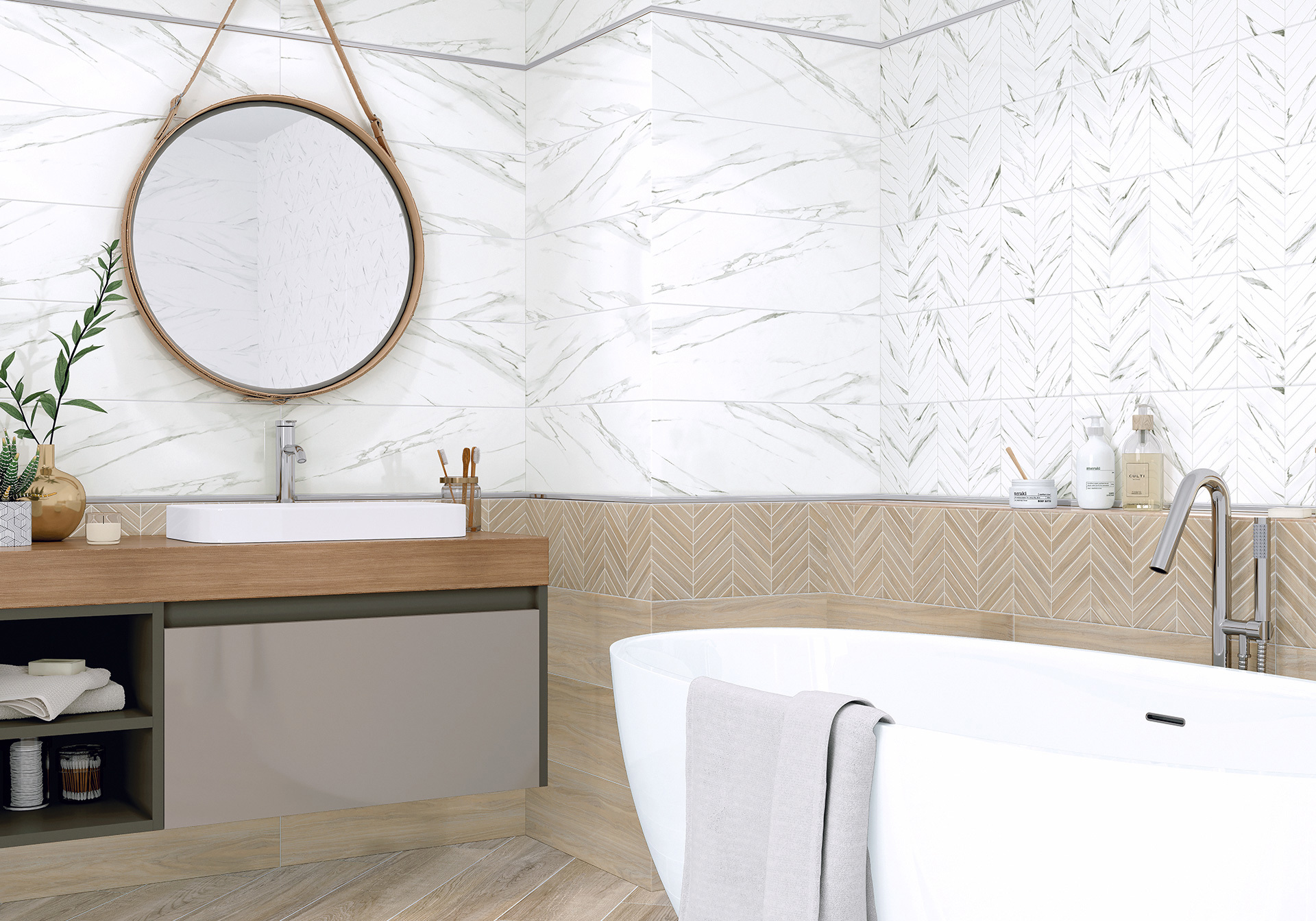 Изображение товара Керамическая плитка Alma Ceramica Tokio 20x60 см глянцевая для стен и пола