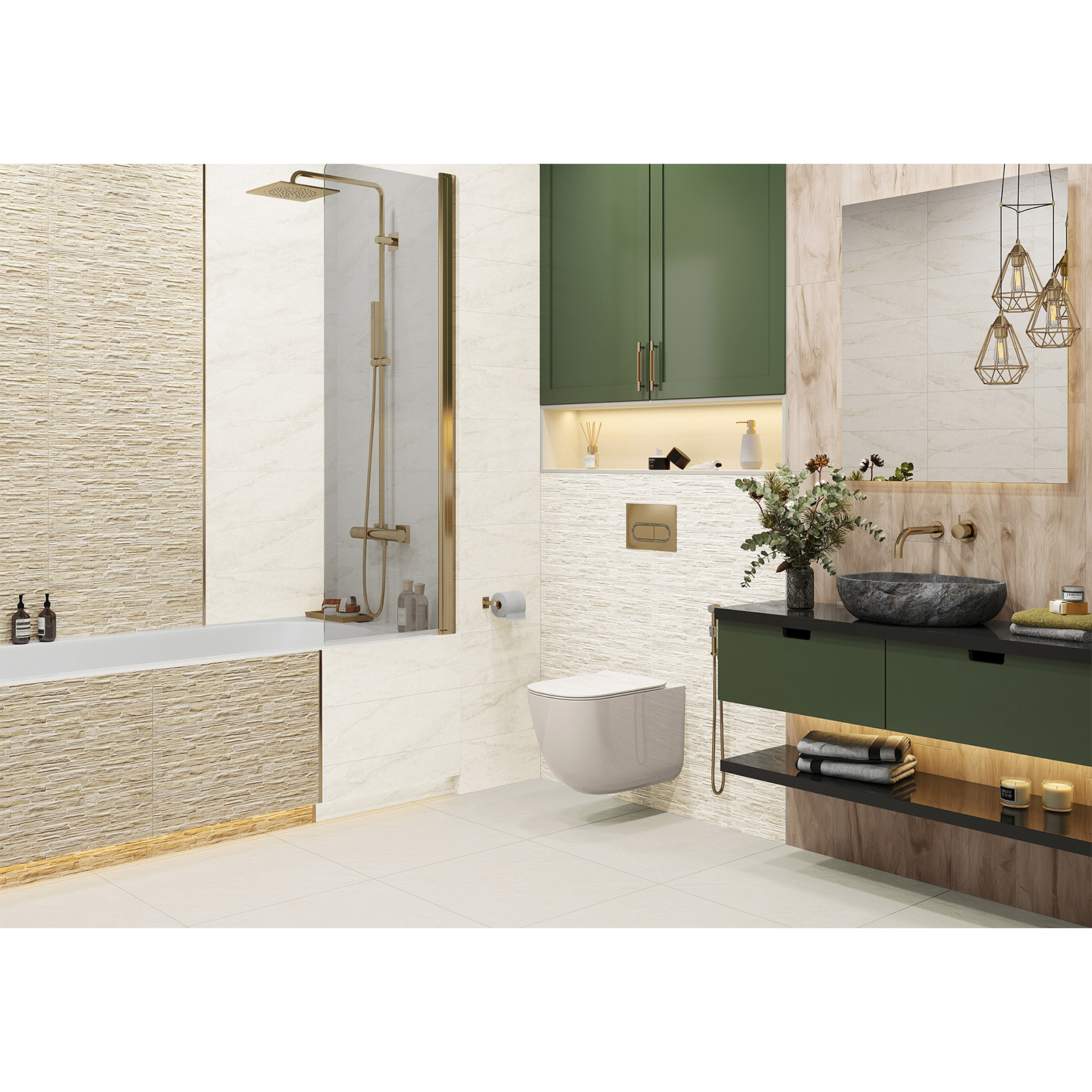 Изображение товара Керамическая плитка Alma ceramica Rocko 20x60 см коричневая для стен и пола