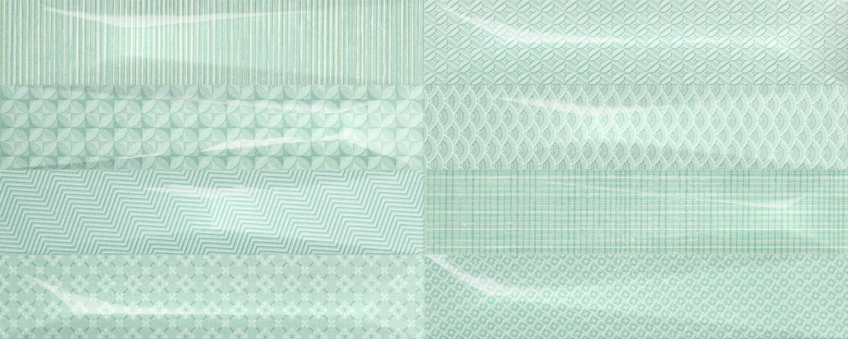 Изображение товара Настенная плитка Ibero ceramics Intuition Evoke Aquamarine 20x50см 1.1 м² цвет аквамарин