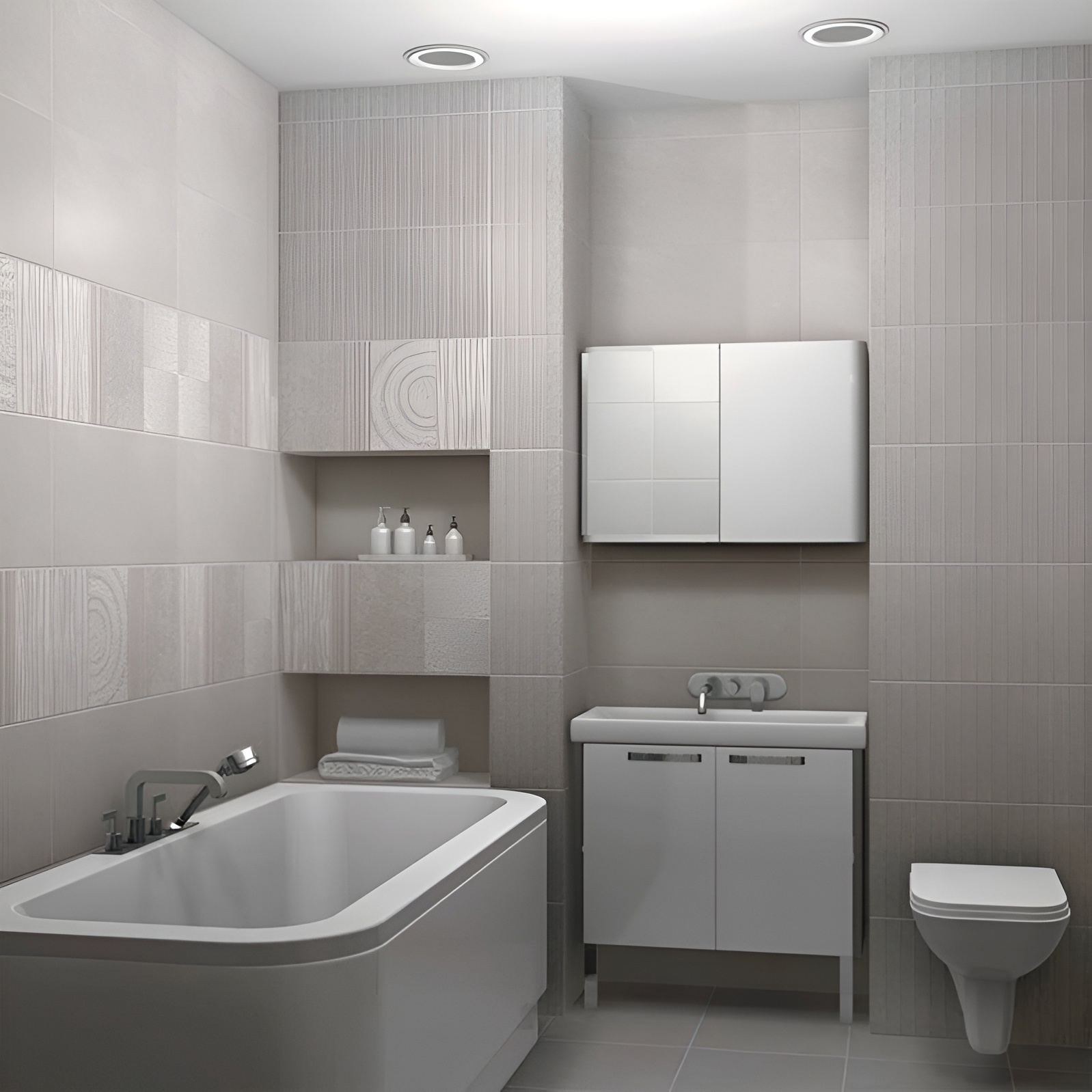 Изображение товара Керамическая настенная плитка Нефрит-керамика Фишер 30x60 см серый серебристый