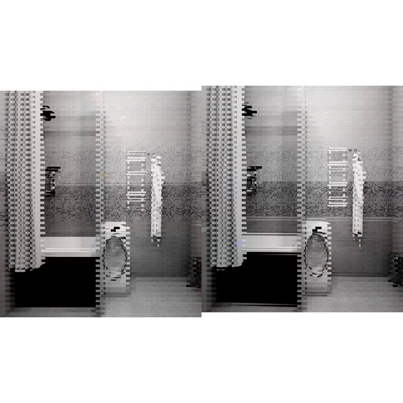 Изображение товара Керамическая настенная плитка Урбан 2 27.5x40 см серый серебристый