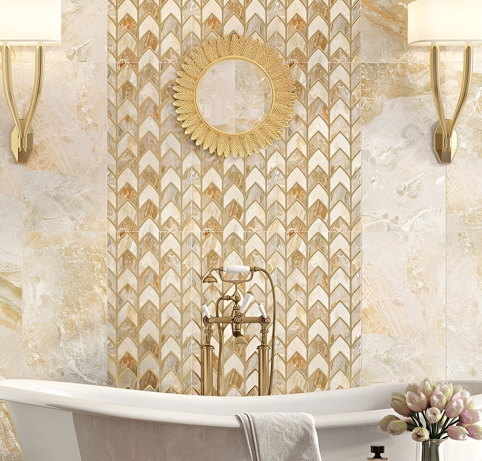 Изображение товара Настенная плитка Нефрит-Керамика Лия 30x60см 1.80м2 цвет бежевый светлый