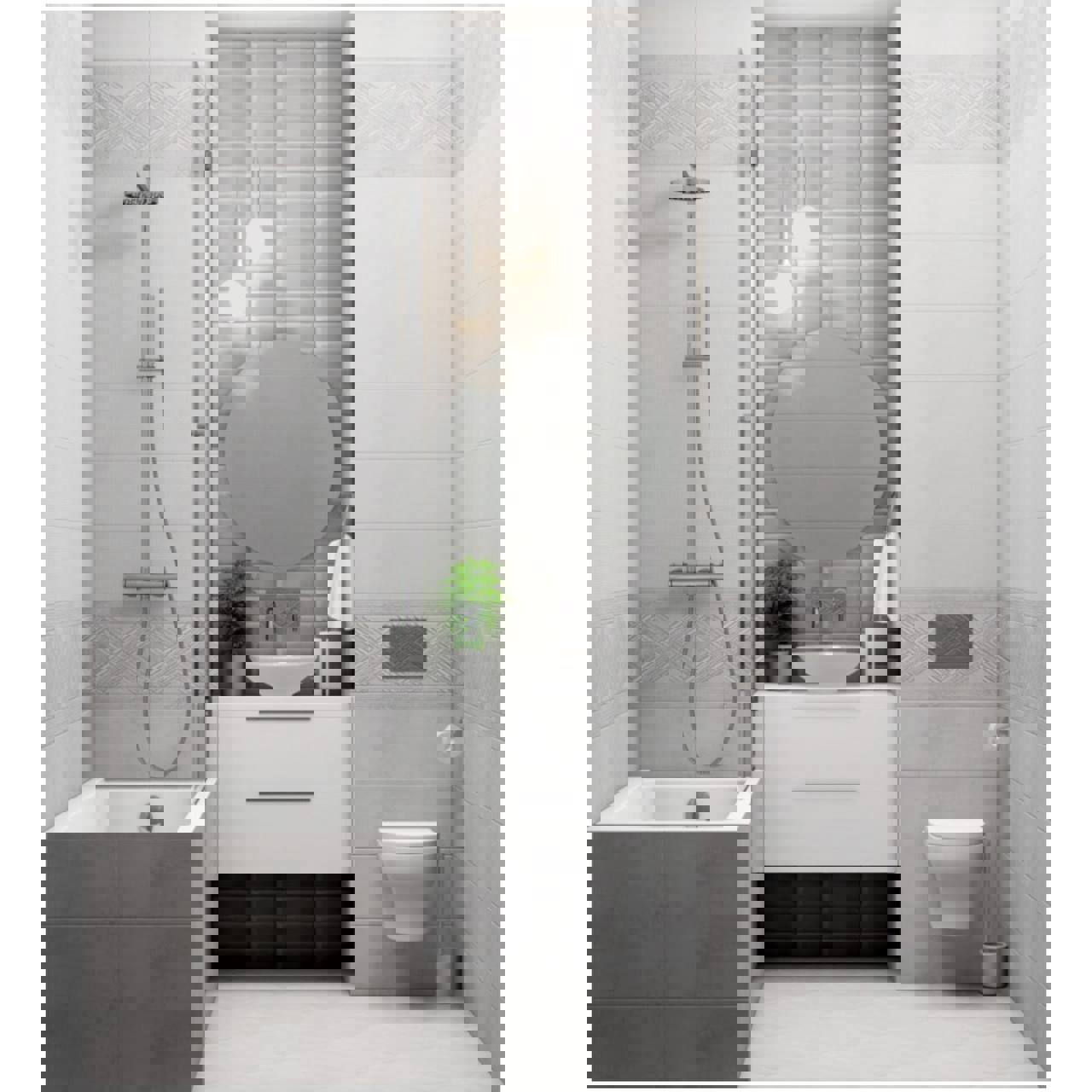 Изображение товара Настенная плитка Нефрит-Керамика Росси 20x60см 1.20м2 цвет серый светлый