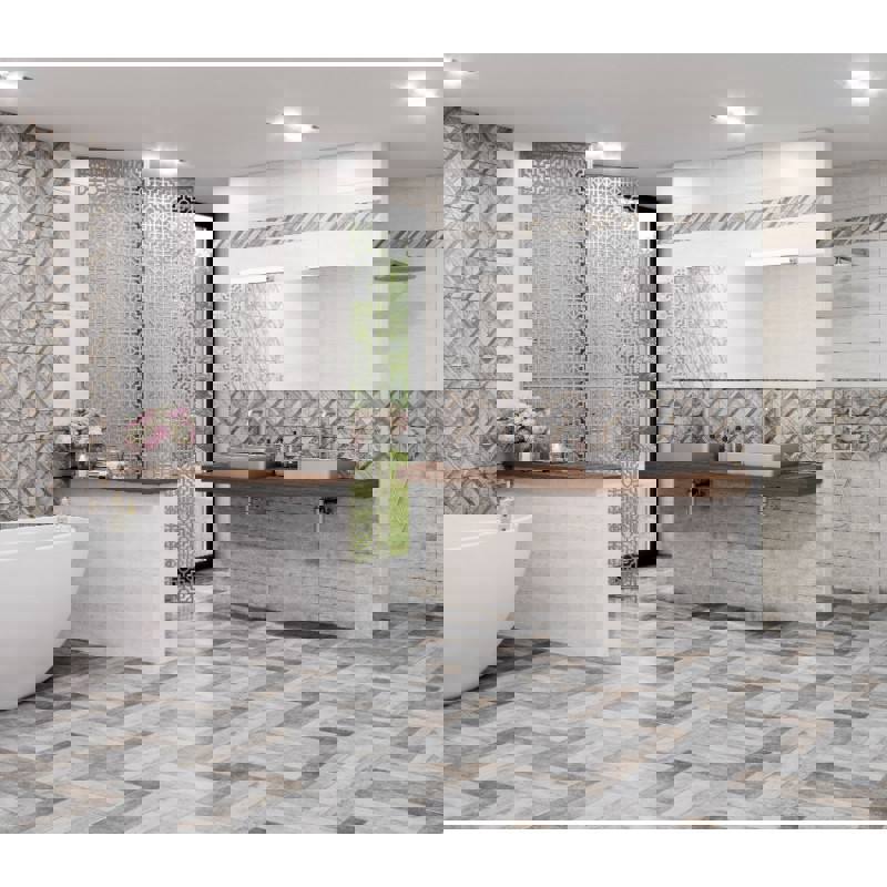 Изображение товара Настенная плитка Нефрит-Керамика Эссен 20x60 см серый